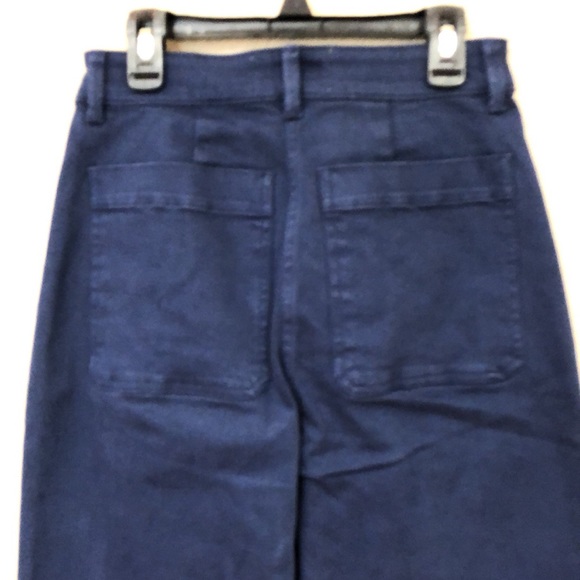 EVERLANE womans  Straight-Leg Crop Pants in Navy size 2 - Picture 5 of 6